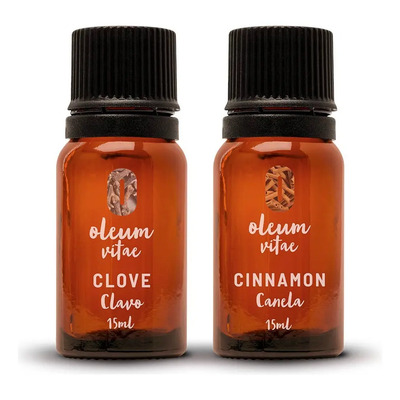 Kit Aceites Esenciales Canela Y Clavo 15ml. 100% Puros | Meses sin interés