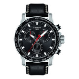 Reloj Pulsera Tissot Supersport Chrono Con Correa De Cuero Color Negro