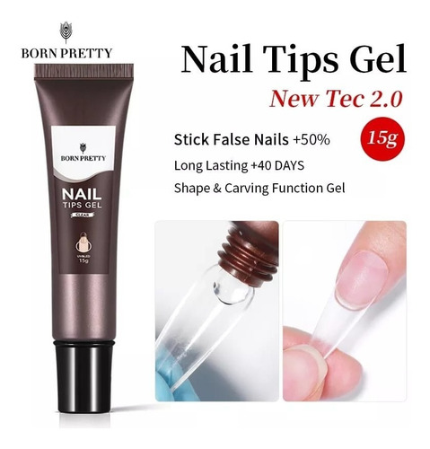 Nail Tips Gel - Pegamento Para Sistema Soft Gel Born Pretty