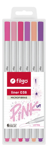 Microfibras Filgo Liner 038 X6 Colores Pink Up