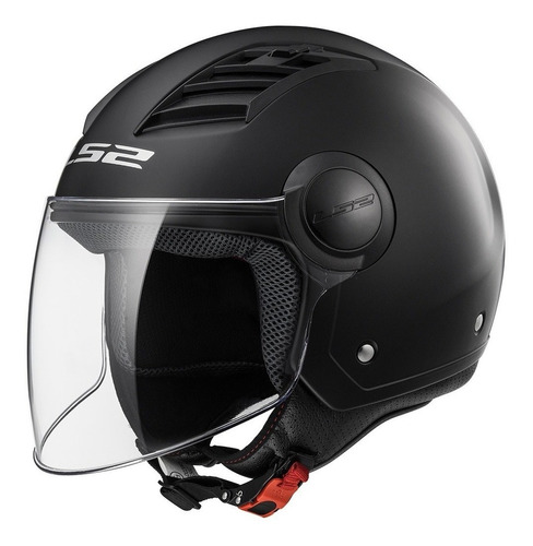 Casco Moto Abierto Ls2 Oficial 562 Airflow Negro Mate Fas