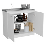 Mueble Inferior Cocina Napoles Blanco Mqz