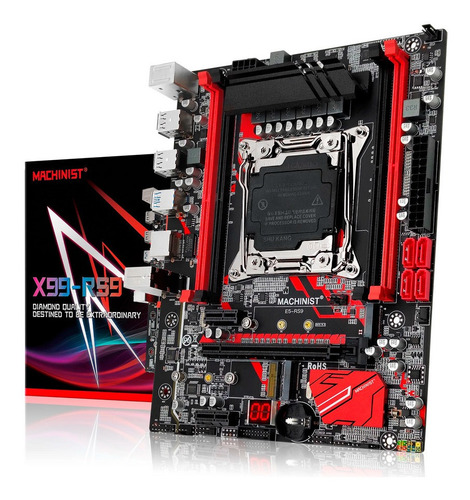 Placa Mae Machinist X99 Rs9 Red Intel Xeon V3 V4 Lga 2011