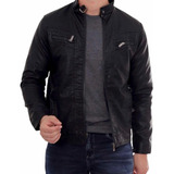 Jaqueta De Couro Masculina Slim Fit Motoqueiro Elegante