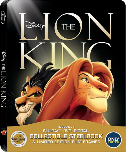 El Rey Leon The Lion King Steelbook Pelicula Dvd + Blu-ray 