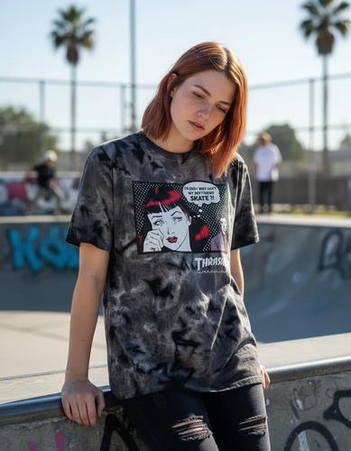 Playera Tie Dye Thrasher My Boy Friend Skate? (generico) | Meses sin interés