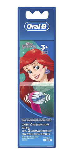 Refil Escova Elétrica Oral-b Princess Disney 2 Unidades