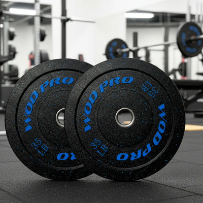 Par De Discos Bumpers Hi Temp Wod Pro-35lbs Negro