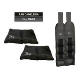 Caneleira/tornozeleira De Peso 3 Kg  - Par P/ Treino Kit