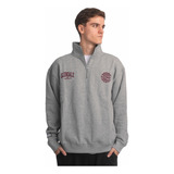 Buzo Rusty Glendale 1/4 Zip Crew Gris Hombre