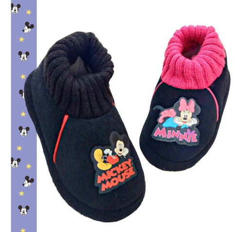 Pantufa Bota Disney Mickey Minnie Infatil Produto Original