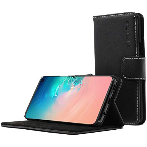 Funda Cartera Para Samsung S10e Negro Piel Sintetica