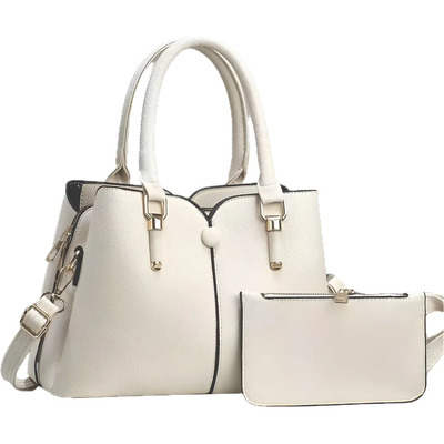 Bolsa Mujer Crossbody Bandolera Cartera Casual Vintage 2pzs Color Beige