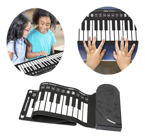 Piano Enrollado A Mano Impermeable De Látex Plegable De 49 T