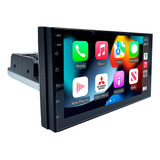 Central Multimídia 1 Din 7 Polegadas Android Gps 2gb Carplay Cor Preto