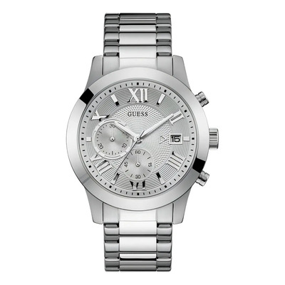 Reloj Para Hombre Guess Atlas W0668g7 Color Plata | Meses sin interés