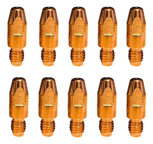 Kit C/ 10 Bico De Contato P/ Tocha Solda Mig M8x30mm