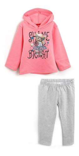 Conjunto Elian Bebê Infantil Feminino Moletom Inverno P M G