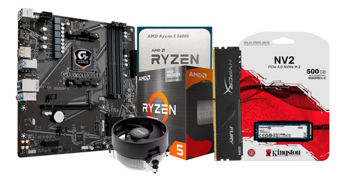 Kit Upgrade Ryzen 5 5600g + B550m + 16gb Ddr4 + Ssd 500gb M2