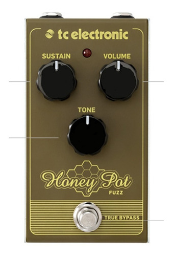 Tc Electronic Honey Pot Fuzz Pedal Guitarra True Bypass Color Verde Oscuro