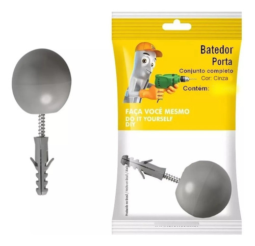 Kit 15 Batedor Bola Borracha Para Porta Batente Amortecedor