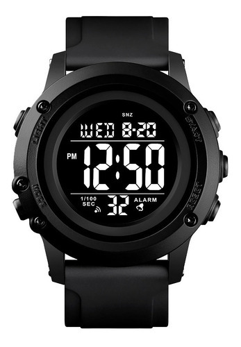 Reloj Hombre Skmei 1506 Digital Alarma Fecha Cronometro Color De La Malla Negro/negro