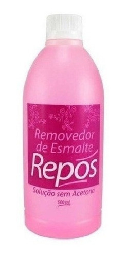 Repos Removedor Rosa De Esmalte 500ml Sem Acetona