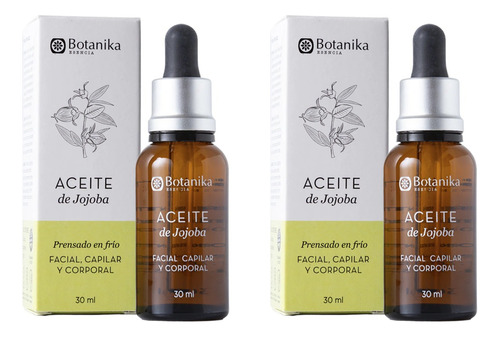 Aceite De Jojoba Orgánico X2 Botanika Vitamima E 30ml  