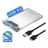 Case Para Hd Externo Notebook Transparente Usb 3.0 Sata 2.5