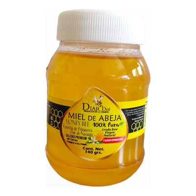 Miel Abeja Pura, Miel Cruda, Miel Virgen, Honey 140 Gr Diar