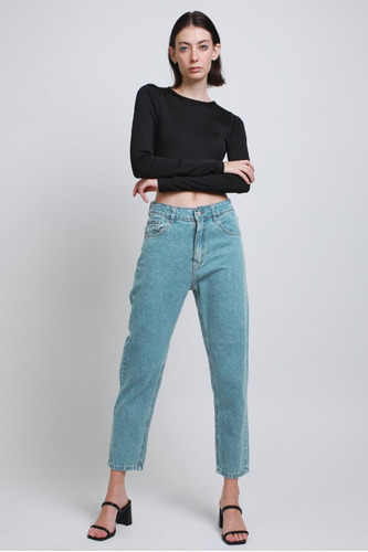 Mom Jeans Rigido Mujer Infoestilos If36(2)