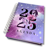 Agenda 2025 Artesanal 1 Dia Por Pagina Capa Roxa Floral