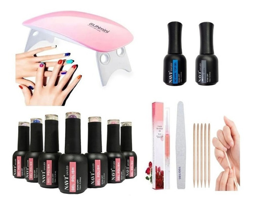 Kit Inicial X11 Cabina Led Uv 6w Gel Uñas Semipermanentes !