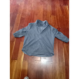 Camisa Manga Tres Cuartos Jean .zara .gris Tm Blusa