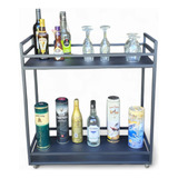 Carro Mini Bar Hierro Móvil Mueble