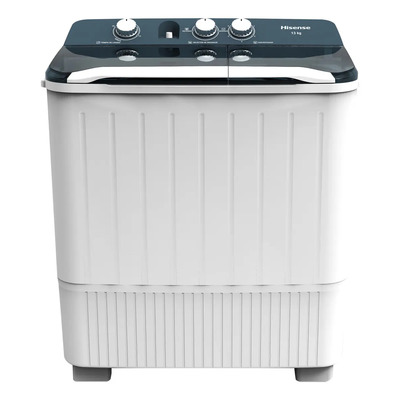 Hisense Lavadora doble tina WSA1301P, Semiautomática, 13 Kg, Temporizador de Lavado y Centrifugado, 80x47x97cm(AnchoxLargoxAlto), Blanco\u002FGris | Envío gratis