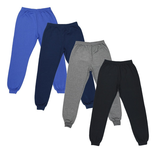 Kit 4 Calças Moletom Infantil Tamanho 04 Ao 14 Calça Moleton