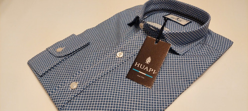 Camisa Hombre Vestir Algodon Estampada Huapi