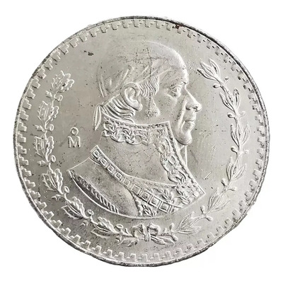 Moneda Un Peso Tepalcate Plata Ley 0.100 Año 1960 | MercadoLibre