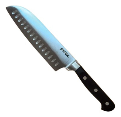 Cuchillo Santoku Acero Inox. Centurion Pyrex 17cm