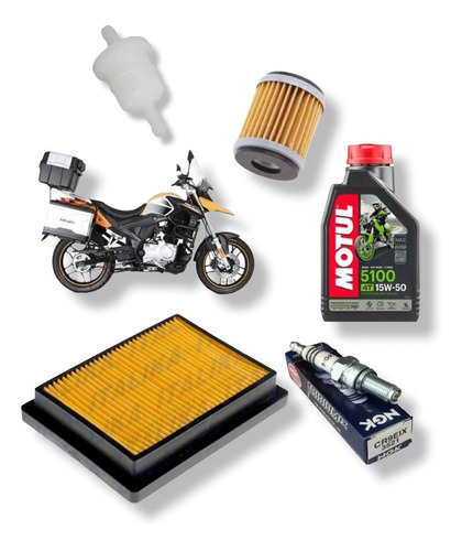 Kit Afinación Italika V200 Aceite Motul Filtro Bujia Iridium