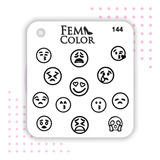 Placa De Stamping Acrilico Smile  Lefemme  Flores Mod.144