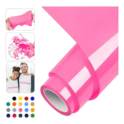 30.5x500cm Vinil Textil Basico Pvc Para Camisetas Textiles Resistente Al Agua Rosa