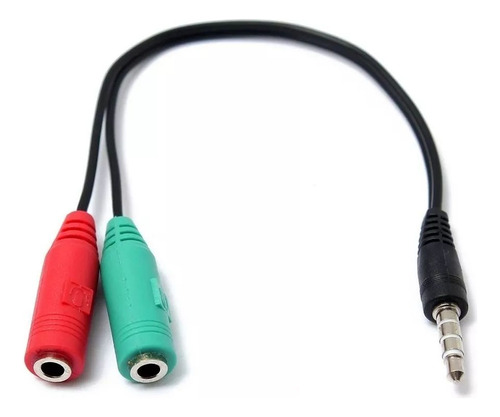 Cable Adaptador Audio Jack 3.5mm A Micrófono Y Auricular Pc