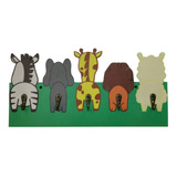 Perchero Para Bebé Niño Niña Animalitos Safari Infantil Mdf 