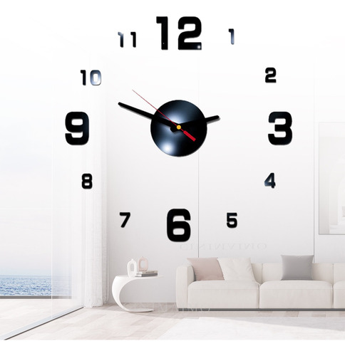 Reloj De Pared 3d Pegatina Reflexiva De Pared Números