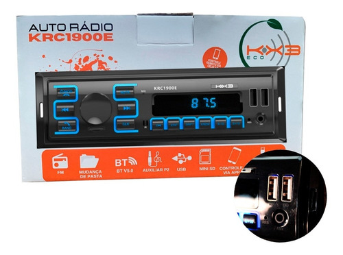 Aparelho Auto Radio Kx3 Mp3 Usb Mini Sd Fm Som Carro