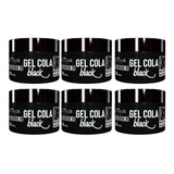 Kit 6 Unid Gel Cola Black Pigmentante Troia Hair 300g