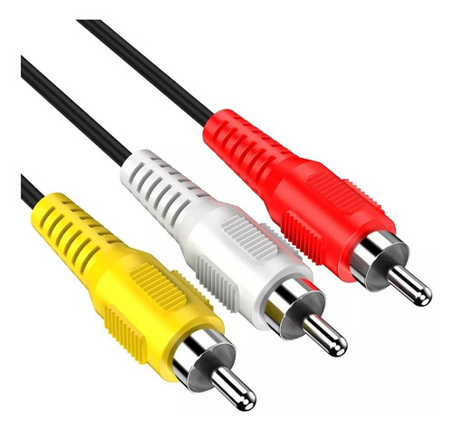 Cable Auxiliar 3.5 A 2 Rca Audio Y Video 3 Metros