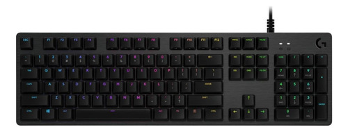 Teclado Gamer Logitech G Serie G G512 Qwerty Inglés Us Color Carbón Con Luz Rgb